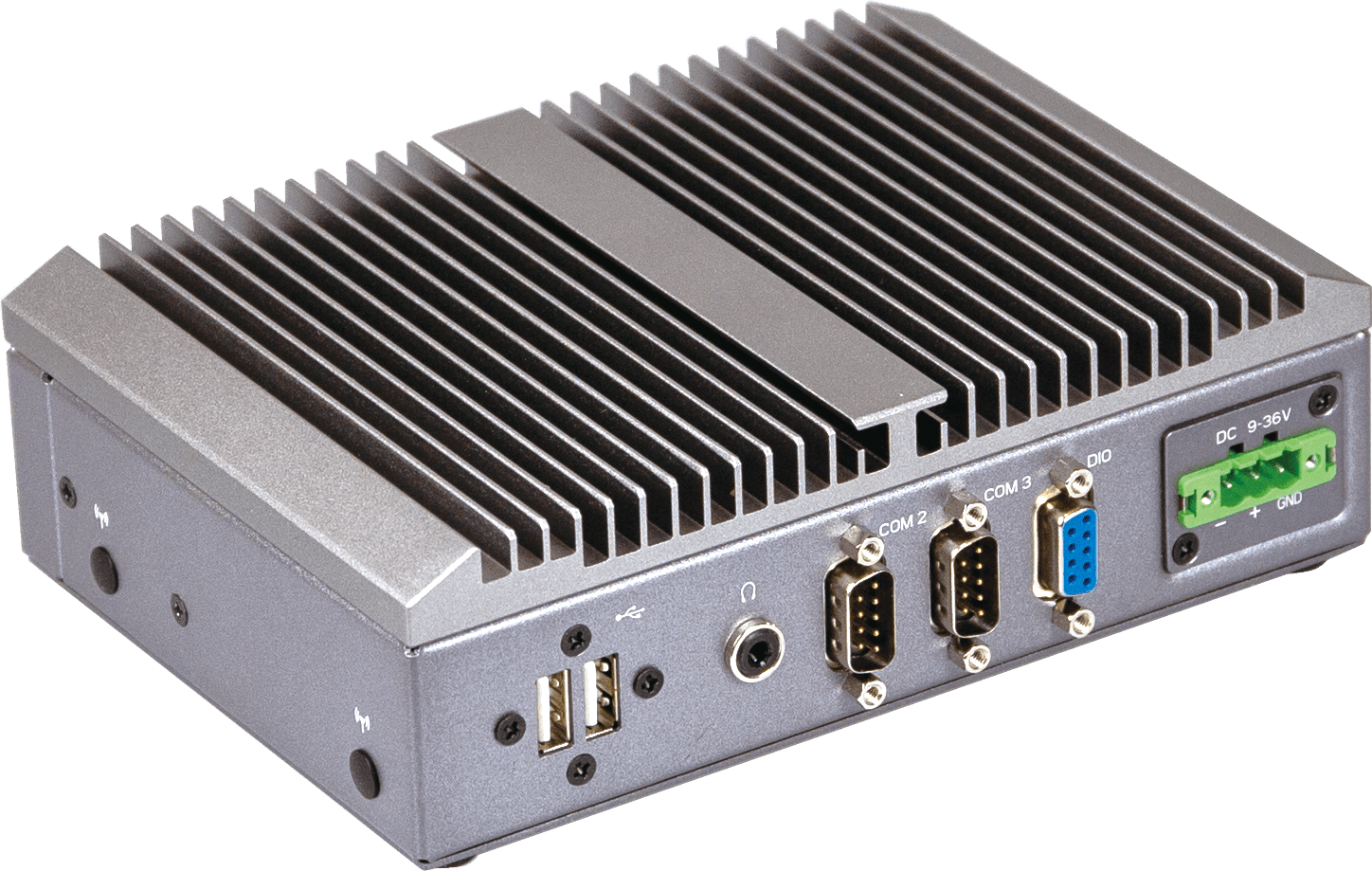 Rückseite des Mini Embedded PC GIGAIPC QBiX-Pro-WHLA8265H-A1 / A2