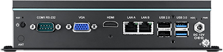 Embedded PC UNO-247-J121W10 Frontansicht 2