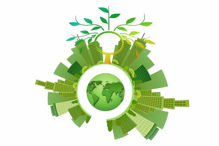 sustainability Grüne Welt und Gebäude
