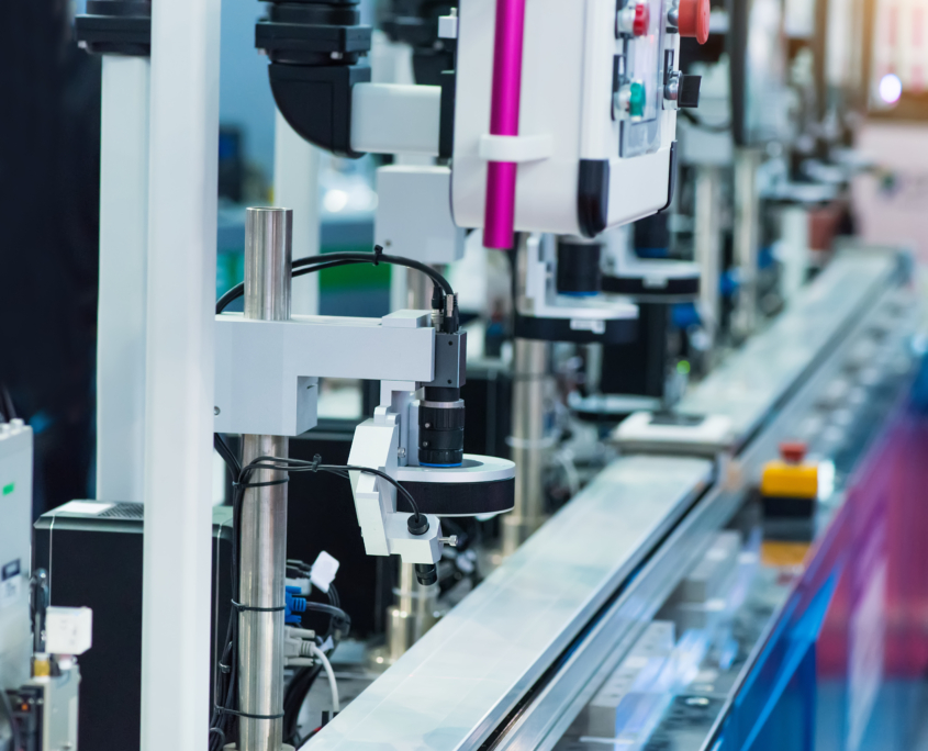 Robotic machine visual system working in factory Robotic machine visual system working in factory