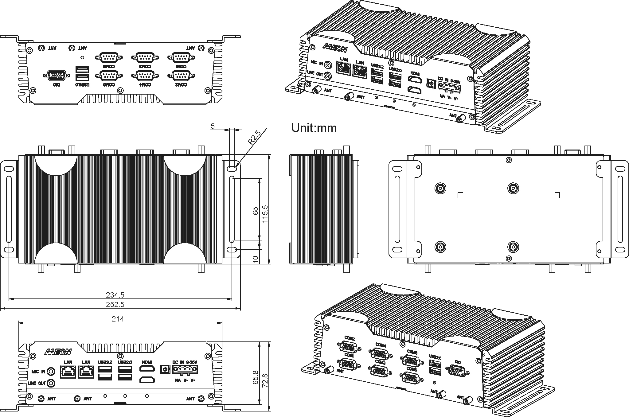 AAEON-BOXER-6617-ADN-A2-1010_techZeichnung
