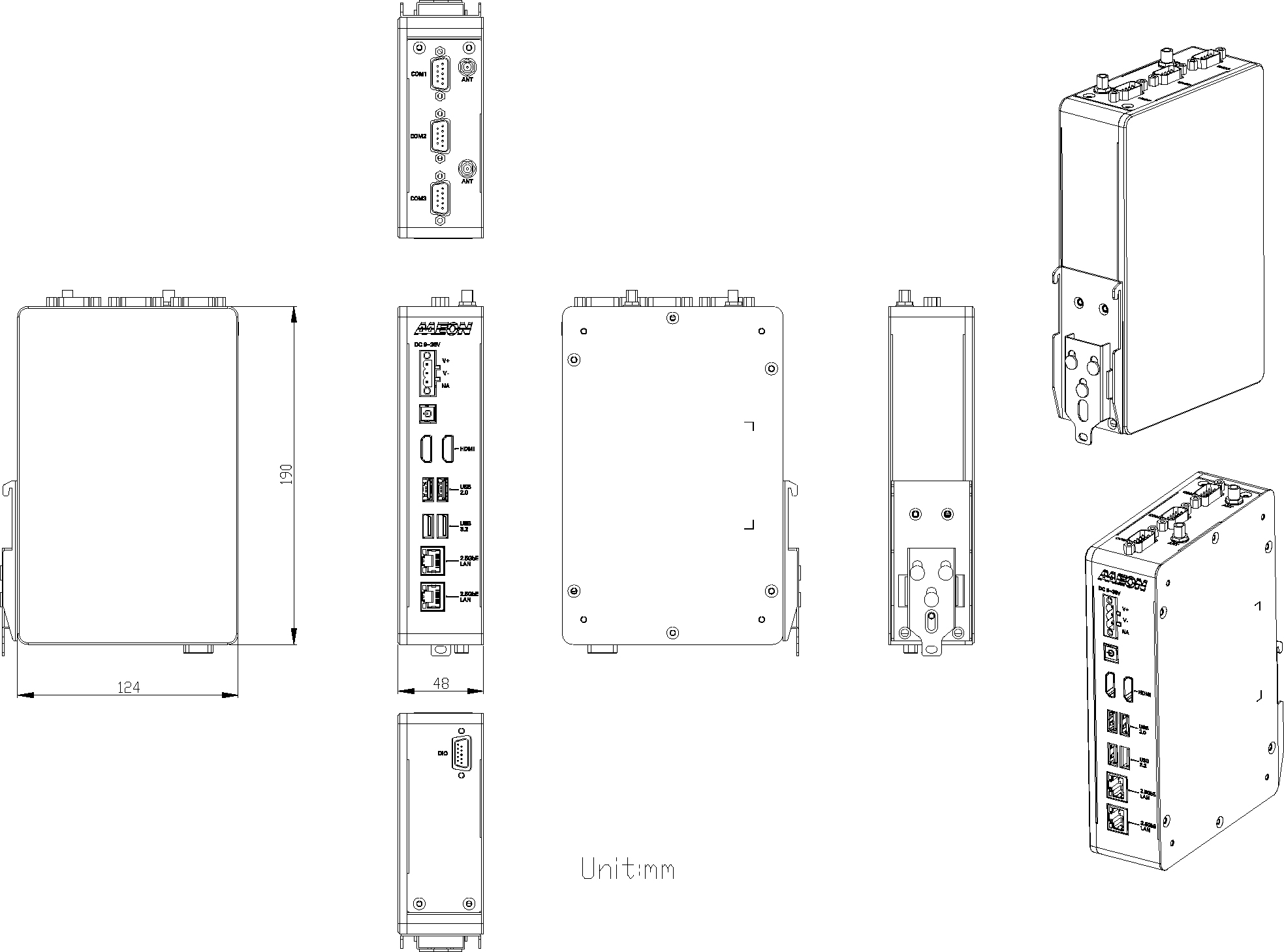 AAEON-BOXER-6711-ADN-A1-1010_techZeichnung